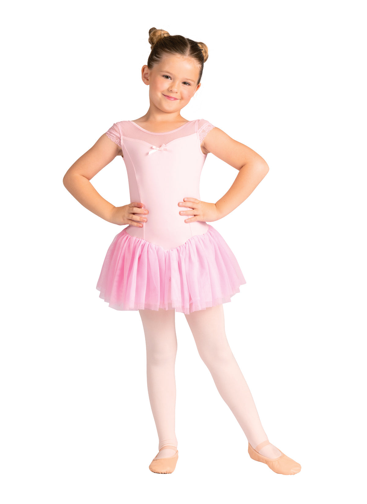 DanzNMotion Child Sharlett Cap Sleeve Dress