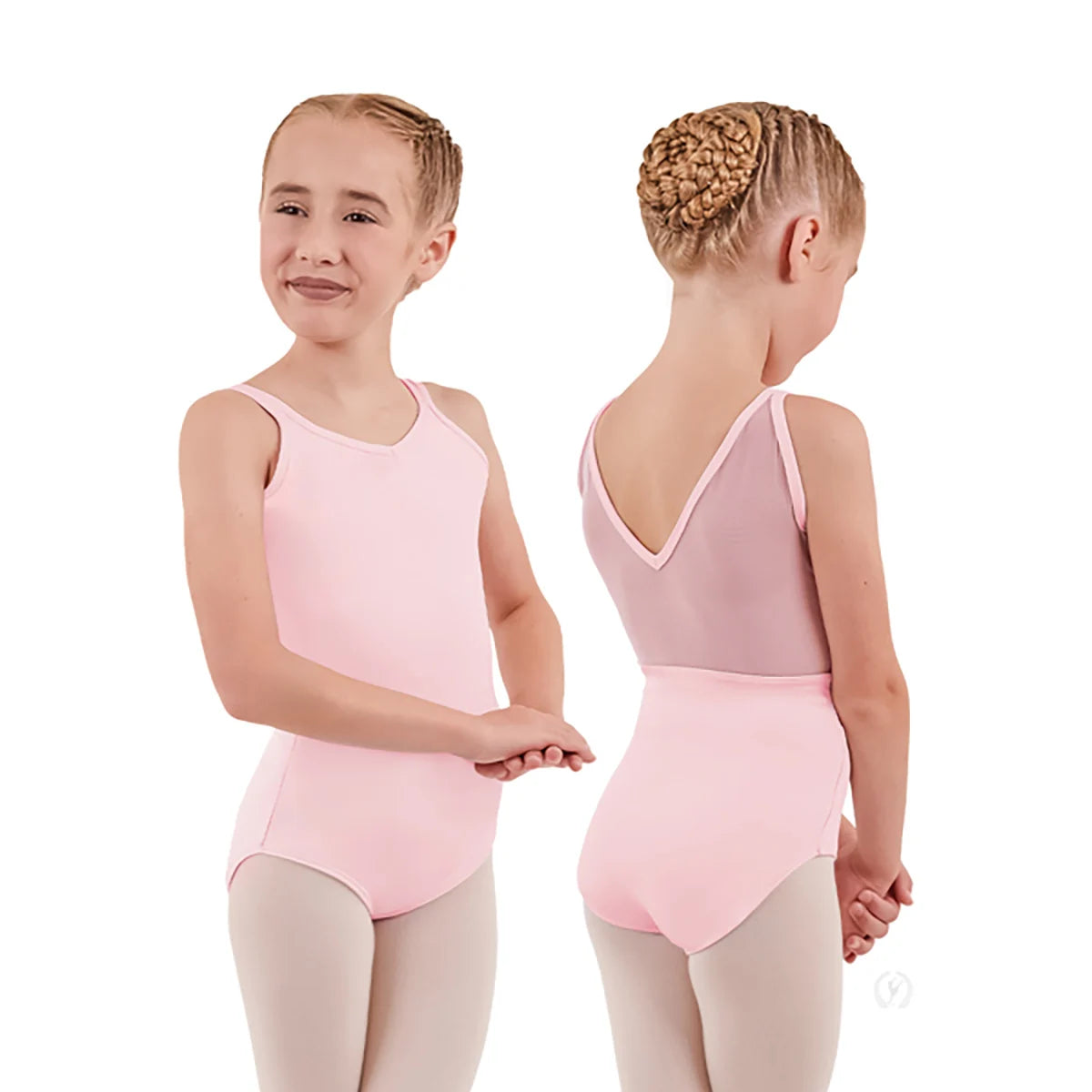 Eurotard Girls Silhouette Mesh Double Strap Leotard