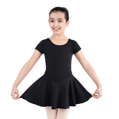 Eurotard Girls Microfiber Short Sleeve Dance Dress