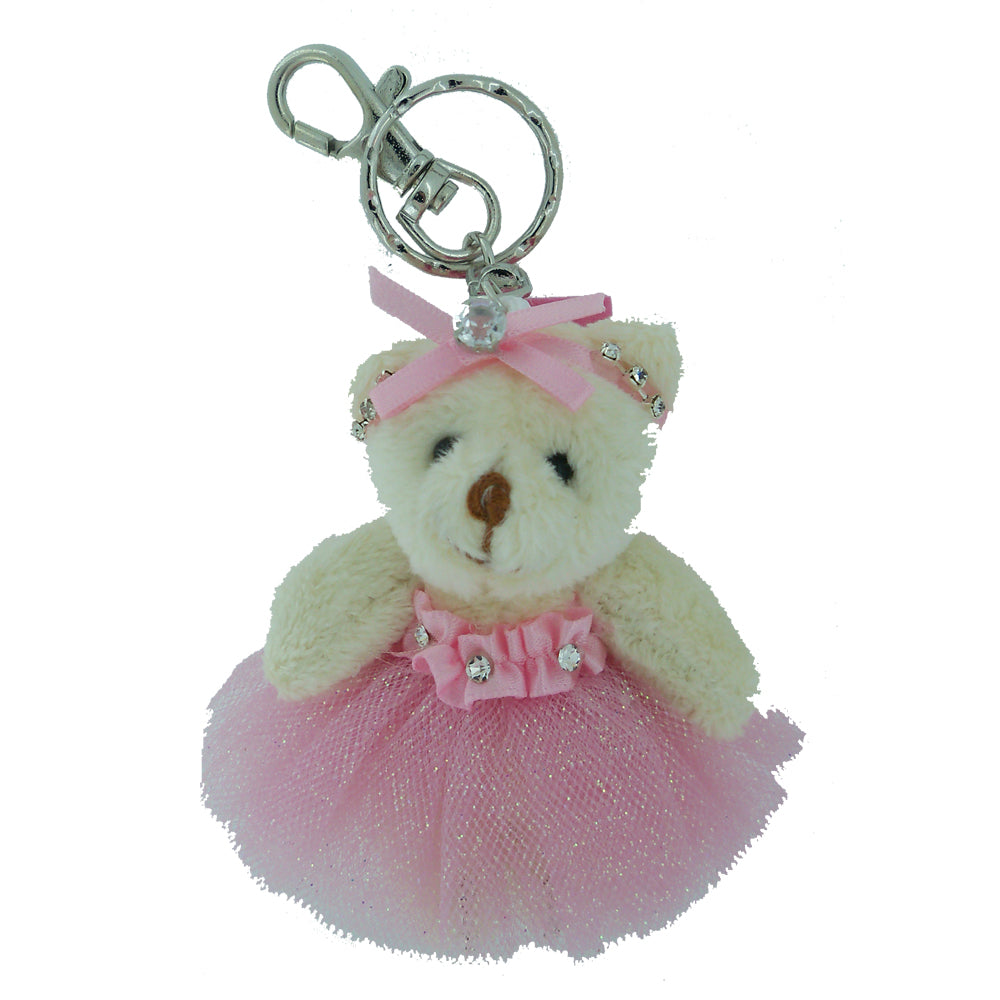 Ballerina Bling Bear Key Ring