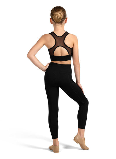 Bloch Girls Shan Zip Front Crop Top