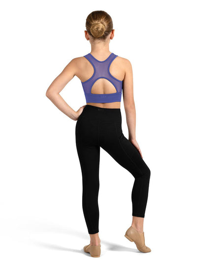 Bloch Girls Shan Zip Front Crop Top