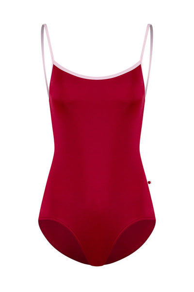 Yumiko Adult Red Camisole with wide back cutout.