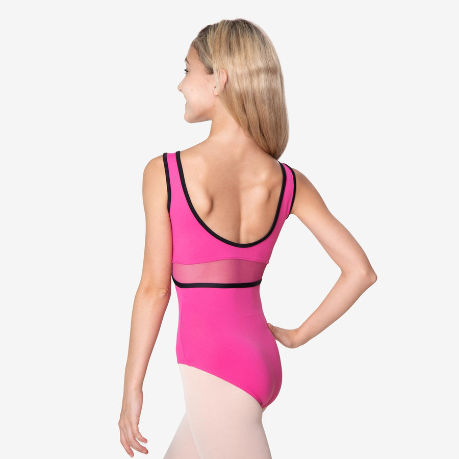 Só Dança Child Tank Leotard with Mesh Cutouts