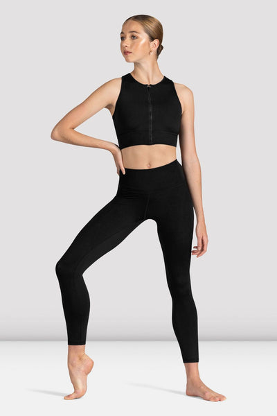 Bloch Ladies Kya Zip Front Crop Top