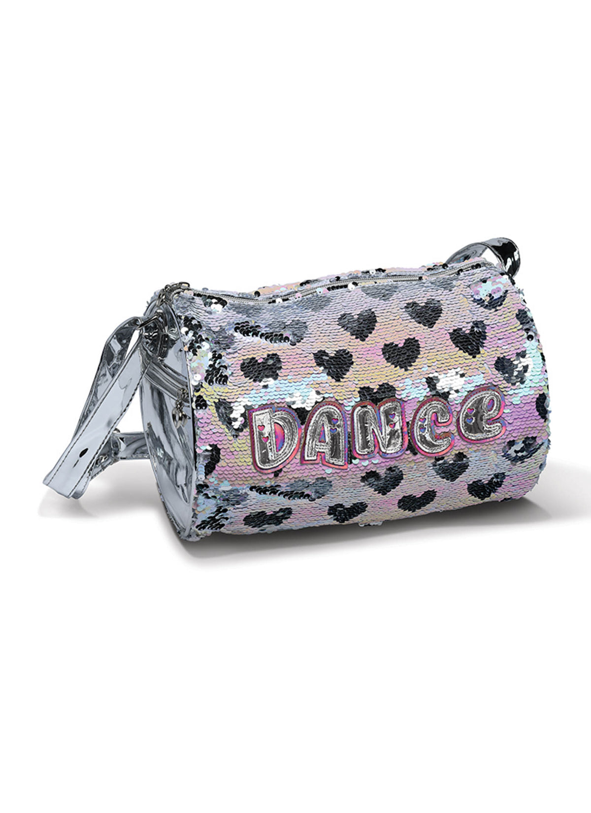 DanzNMotion Sequin Hearts Pearlescent Duffel