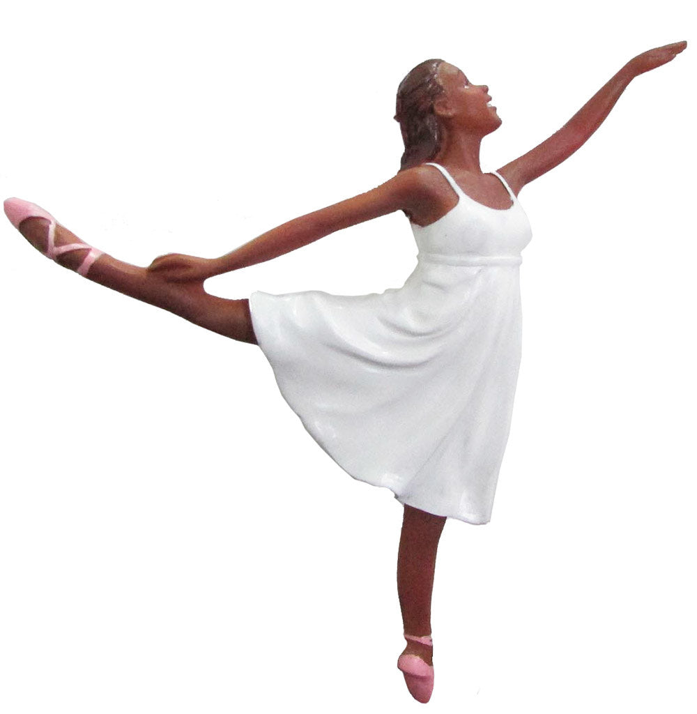 Romantic African American Ballerina Ornament